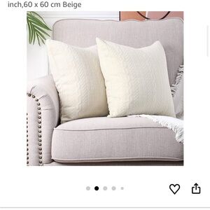 Beige Decorative Throw Pillow Covers